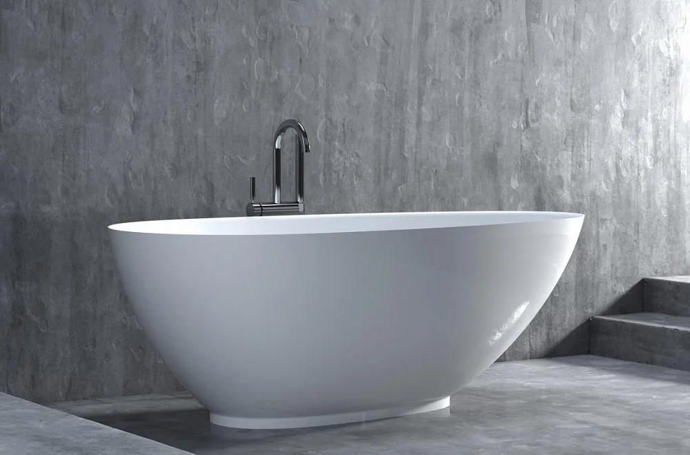 Ванна из искусственного камня Salini Paola S-Sense 170x85 см, отдельностоящая, белая, овальная, со с Sancos — официальный сайт