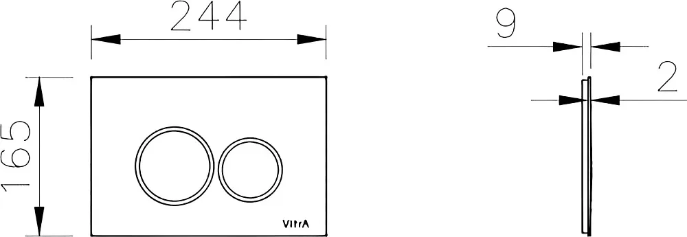 Кнопка смыва VitrA Origin 740-2480 хром Sancos — официальный сайт