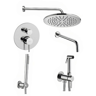 Комплект для ванной Paffoni Light KITZLIG019CR139 С ВНУТРЕННЕЙ ЧАСТЬЮ, хром