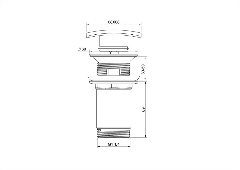 Донный клапан для раковины Wonzon & Woghand WW-88SS08-MB черный матовый Sancos — официальный сайт
