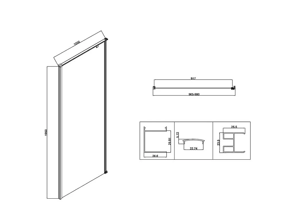 Душевой уголок Vincea Slim-N VSR-5SN1010CL 100х100, профиль хром, стекло прозрачное Sancos — официальный сайт