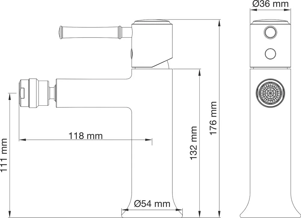 Смеситель для биде Wonzon & Woghand WW-88016073-MB матовый черный Sancos — официальный сайт