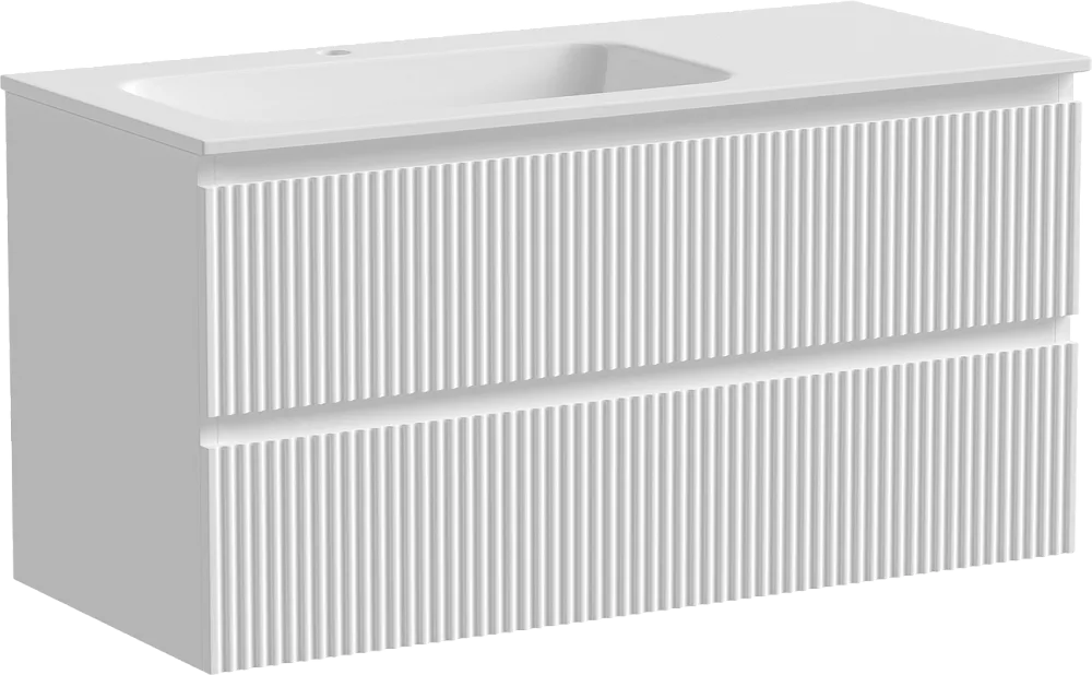 Тумба с раковиной Sancos Snob R 100 см, L, bianco Sancos — официальный сайт