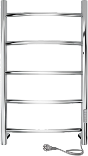 Полотенцесушитель электрический Indigo Arc Lux LCALE80-40Rt серебристый
