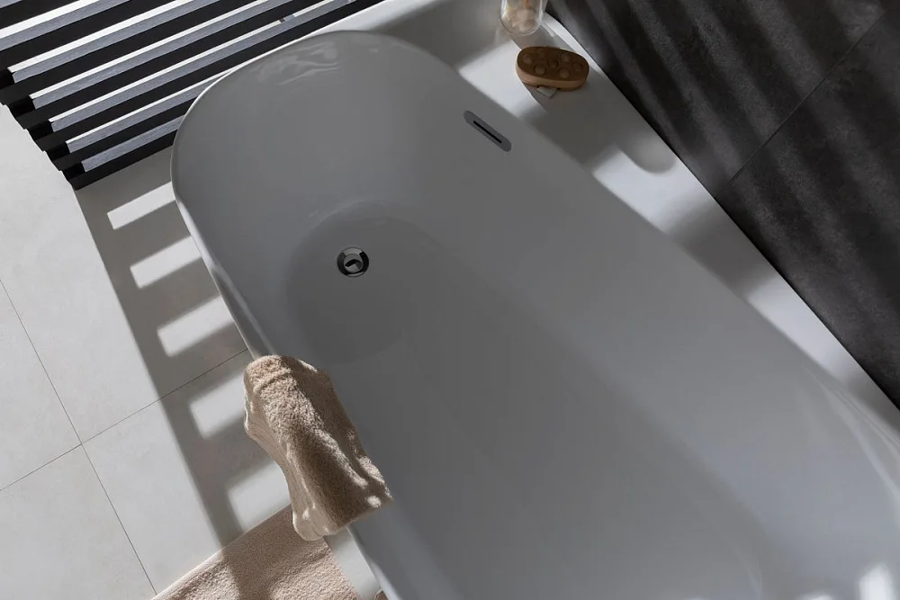 Акриловая ванна Allen Brau Priority 1 170x80 см, отдельностоящая, белая матовая, овальная, на ножках Sancos — официальный сайт