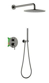 Душевой комплект Timo Saona SX-2369/18SM, С ВНУТРЕННЕЙ ЧАСТЬЮ, черное золото