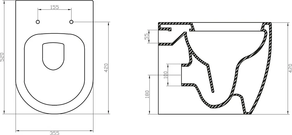 Унитаз приставной напольный BelBagno Marino BB105CBR сиденье BB870SC с микролифтом, безободковый, гл Sancos — официальный сайт