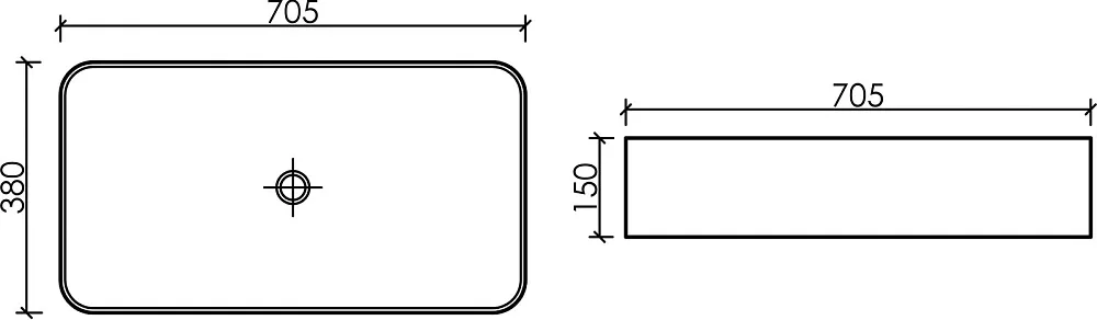 Накладная раковина Ceramicanova Element CN6054MB черная матовая Sancos — официальный сайт