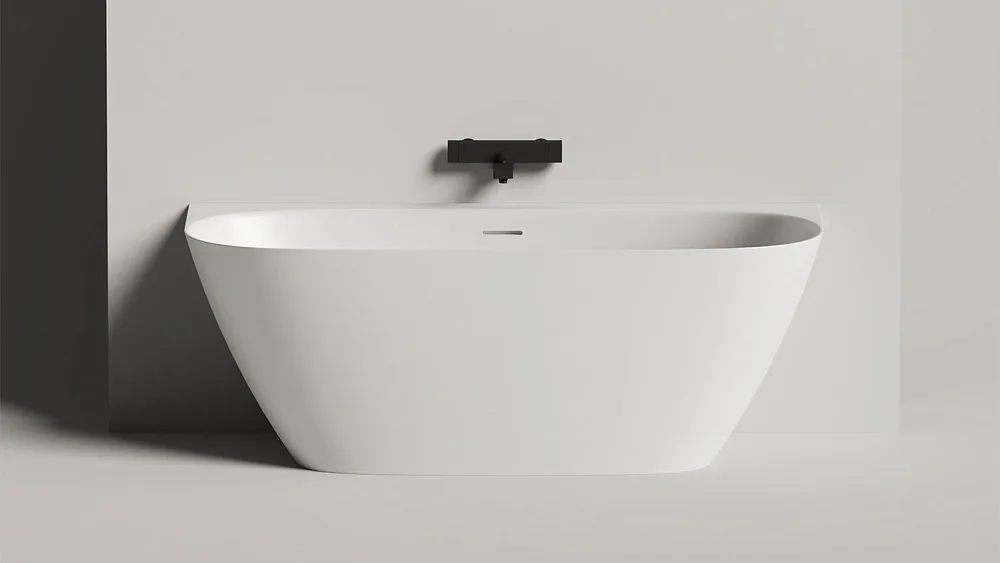 Ванна из искусственного камня Salini Sofia Wall S-Sense 160x80 см, пристенная, белая, овальная, с до Sancos — официальный сайт