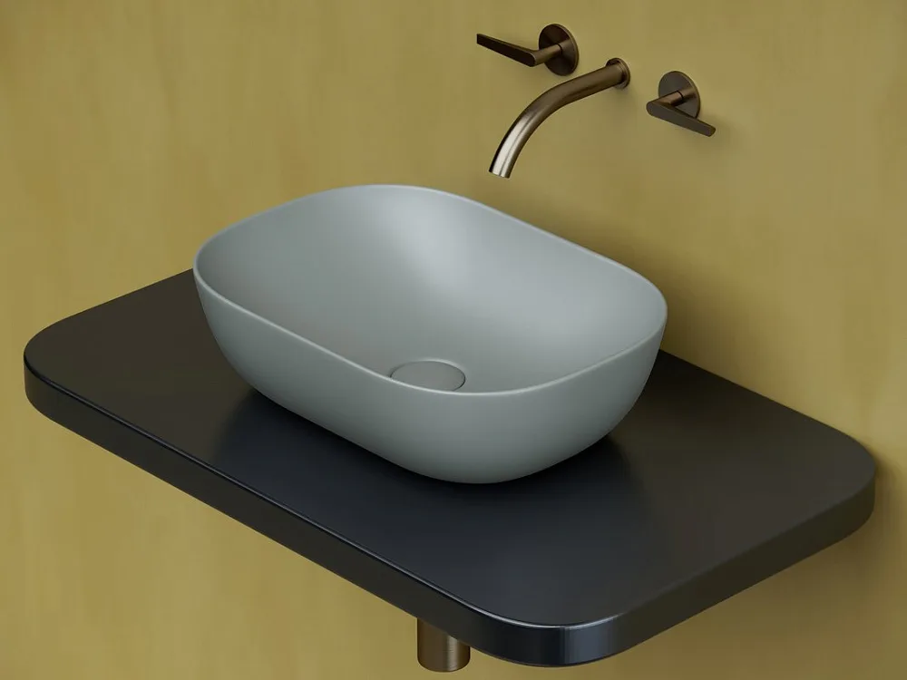 Накладная раковина Ceramicanova Element CN6009MH антрацит матовый Sancos — официальный сайт