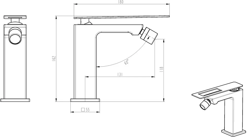 Смеситель для биде Boheme Q 146-WB Sancos — официальный сайт