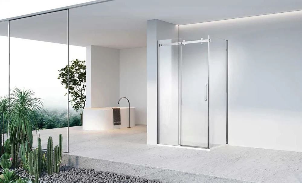 Душевой уголок Vincea Como-N VSR-4CN8016CL 160х80, профиль хром, стекло прозрачное Sancos — официальный сайт