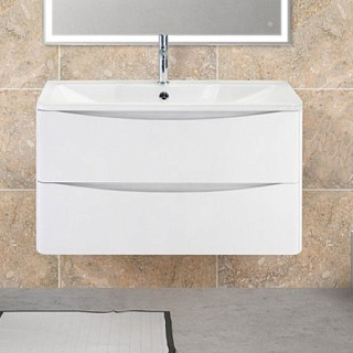 Тумба под раковину без столешницы BelBagno Acqua 100 подвесная, bianco lucido