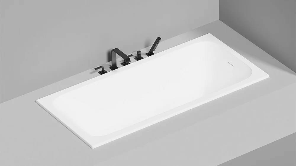 Ванна из искусственного камня Salini Orlanda Kit S-Sense 170x75 см, встраиваемая, матовая белая, на  Sancos — официальный сайт