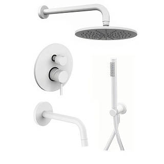 Душевой комплект Paffoni Light KITLIG019BO046, С ВНУТРЕННЕЙ ЧАСТЬЮ, белый матовый
