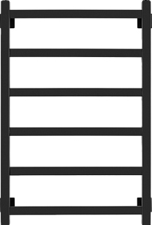 Полотенцесушитель водяной Secado Корсико 1 80x50, черный матовый