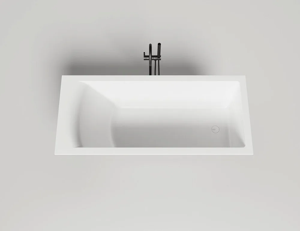 Ванна из искусственного камня Salini Cascata Kit S-Stone 170x70 см, встраиваемая, матовая белая, на  Sancos — официальный сайт