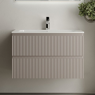 Тумба с раковиной Sancos Snob R 80 см, doha soft