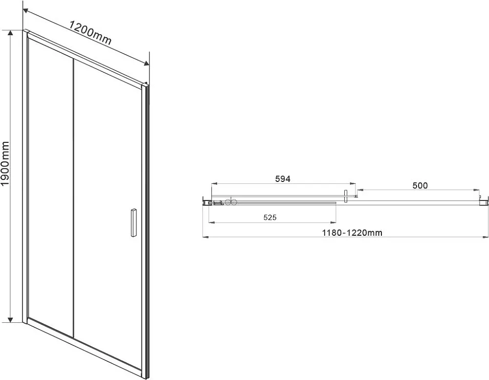 Душевая дверь в нишу Vincea Garda VDS-1G120CLGM 120 см, профиль вороненая сталь, стекло прозрачное Sancos — официальный сайт