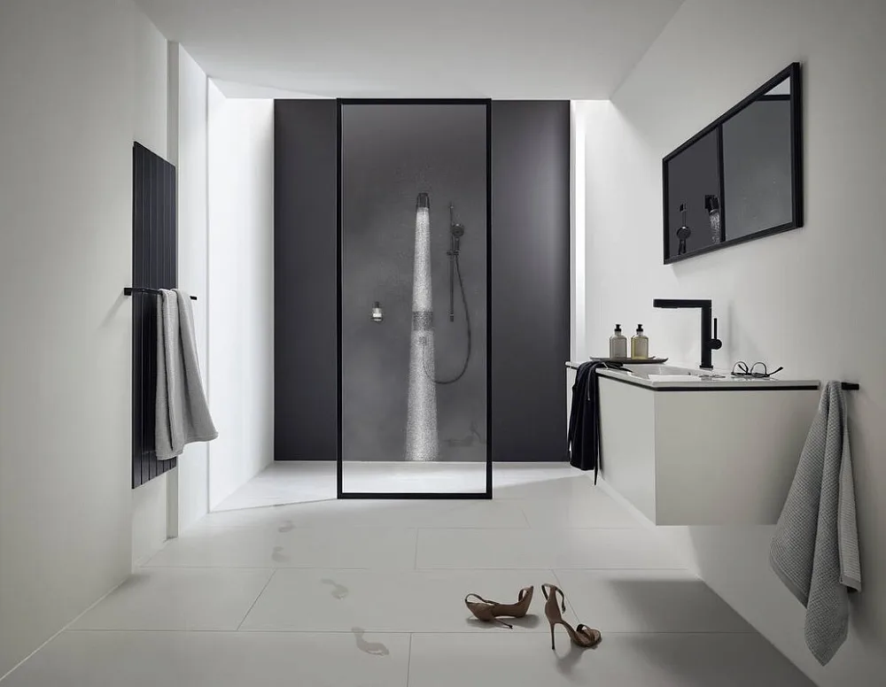 Полотенцедержатель Hansgrohe AddStoris 41747670 матовый черный Sancos — официальный сайт