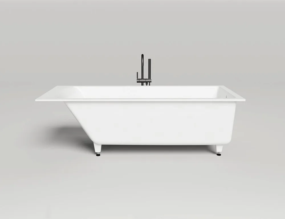 Ванна из искусственного камня Salini Cascata S-Stone 180x80 см, встраиваемая, матовая белая, на ножк Sancos — официальный сайт