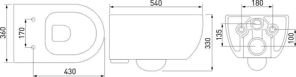 Унитаз подвесной Berges Ego XL Rimless 083211 Sancos — официальный сайт