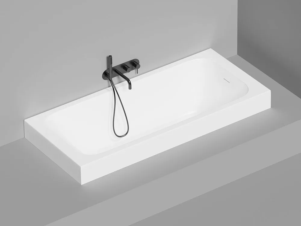 Ванна из искусственного камня Salini Orlanda Kit S-Stone 180x80 см, встраиваемая, матовая белая, на  Sancos — официальный сайт