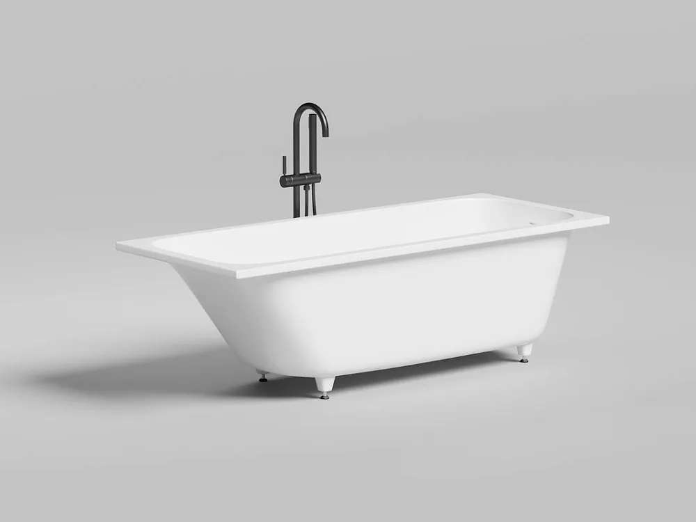 Ванна из искусственного камня Salini Orlanda Kit S-Stone 170x70 см, встраиваемая, матовая белая, на  Sancos — официальный сайт