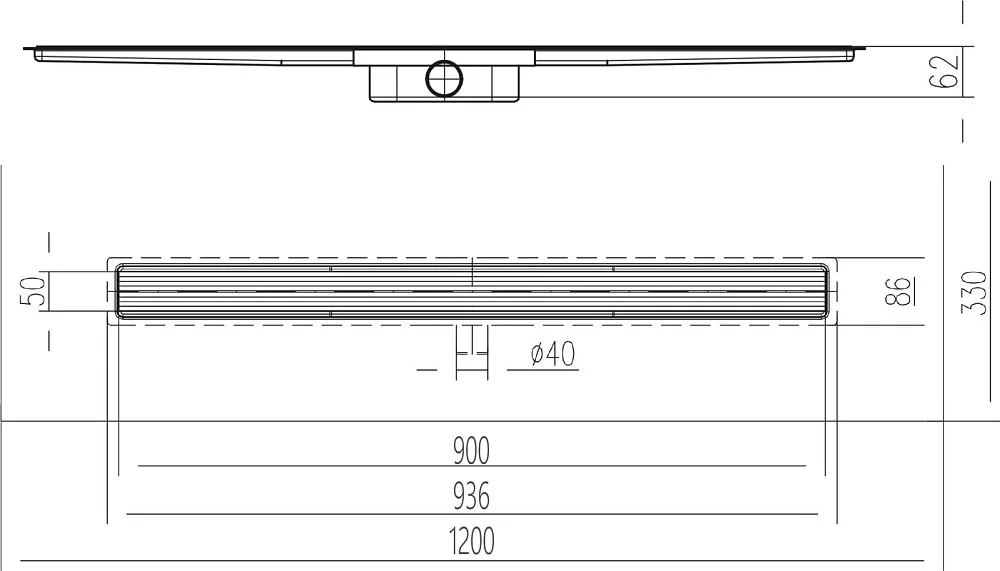 Душевой трап (лоток) MCH Chudej Aquarius CHN9001 90 см Sancos — официальный сайт