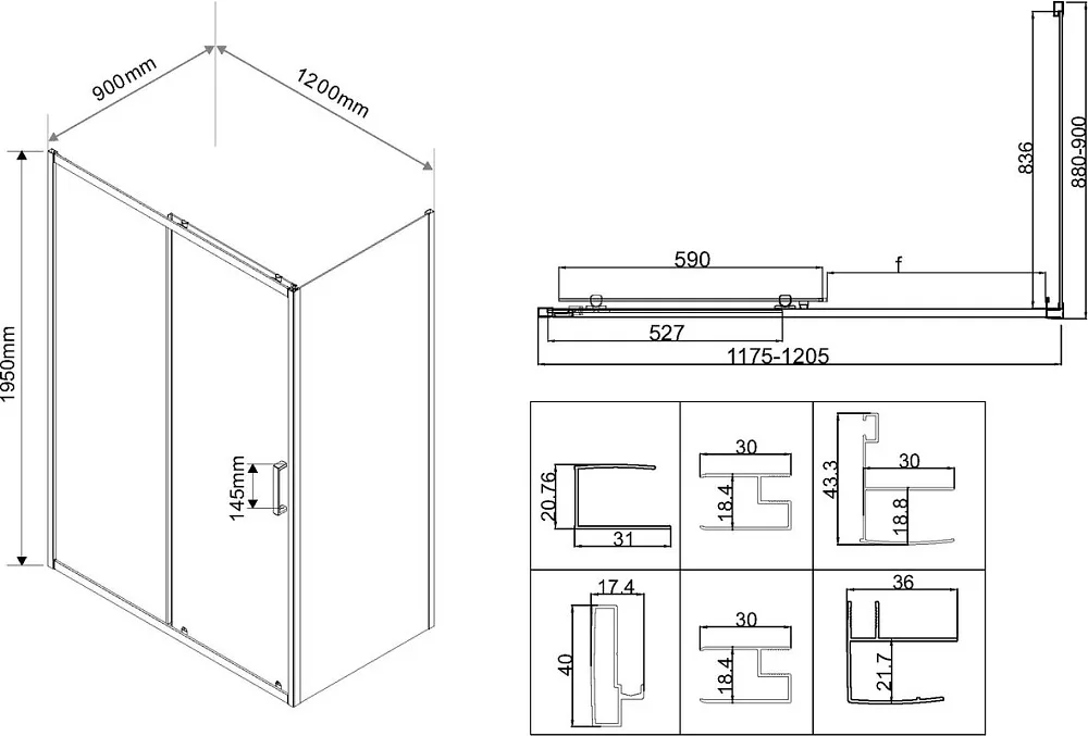 Душевой уголок Vincea City VSR-5CT9012MT 120х90 см, профиль хром, стекло текстурное Sancos — официальный сайт