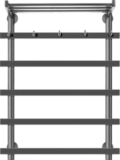 Полотенцесушитель электрический Secado Понтида 1 КСП, R 80x50, графит