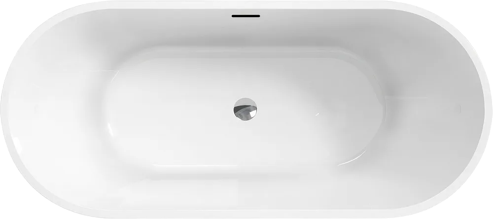 Акриловая ванна BelBagno Uno BB701 150x75 см, отдельностоящая, белая, овальная, на ножках, со сливом Sancos — официальный сайт