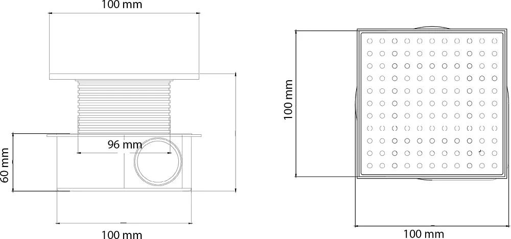 Душевой трап Boheme Smart Design 10x10 см, хром Sancos — официальный сайт