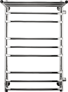 Полотенцесушитель водяной Indigo Brace LBCW80-50PR-б/п-60 боковое подключение, с полкой, серебристый