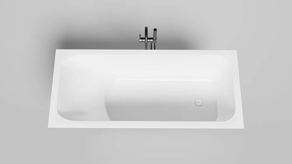 Ванна из искусственного камня Salini Orlanda Kit S-Sense 170x75 см, встраиваемая, матовая белая, на  Sancos — официальный сайт