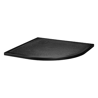 Поддон для душа BelBagno Uno TRAY-MR-UNO-R-90-550-35-NERO-NO 90х90, черный матовый, с сифоном
