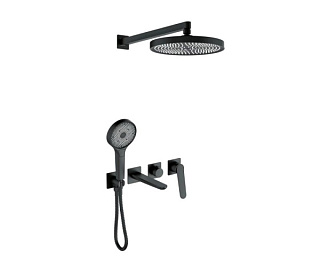 Душевой комплект Bronze de Luxe Icon 3009CB, черный