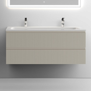 Тумба с раковиной Sancos Snob T 120 см, beige soft, раковина CN7016