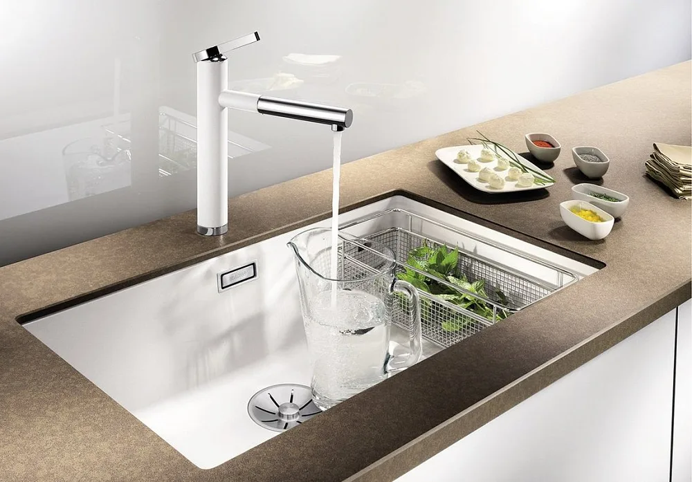 Смеситель для кухни Blanco Linee-S Silgranit 518441 Sancos — официальный сайт