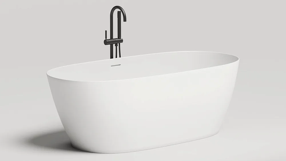Ванна из искусственного камня Salini Sofia S-Stone 170x80 см, отдельностоящая, матовая белая, овальн Sancos — официальный сайт