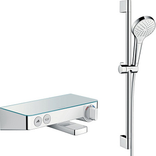 Термостатический смеситель Hansgrohe Ecostat Select 13151000, для ванны с душем + душевой гарнитур