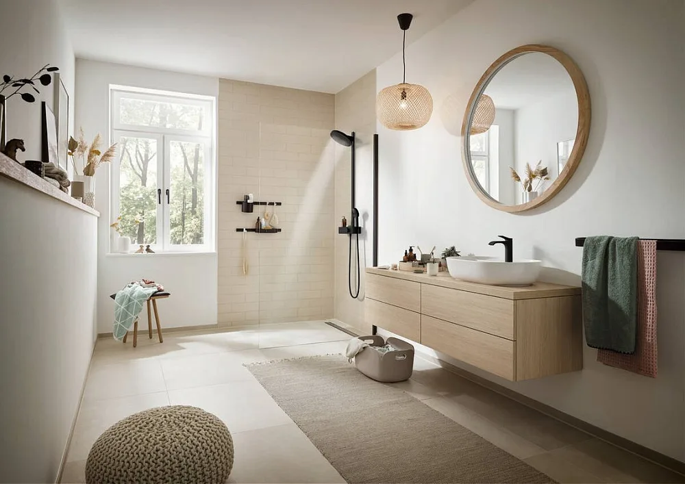 Смеситель для раковины Hansgrohe Vivenis 110 75022670 матовый черный Sancos — официальный сайт