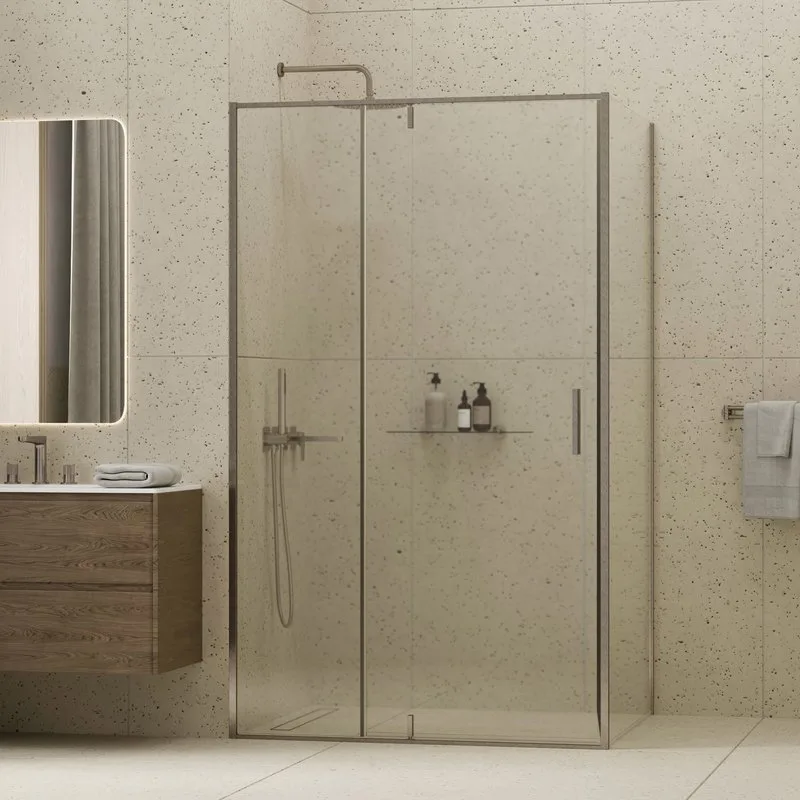 Душевой уголок Wasserkraft Spree 14P 100х80 см, профиль никель, стекло прозрачное Sancos — официальный сайт