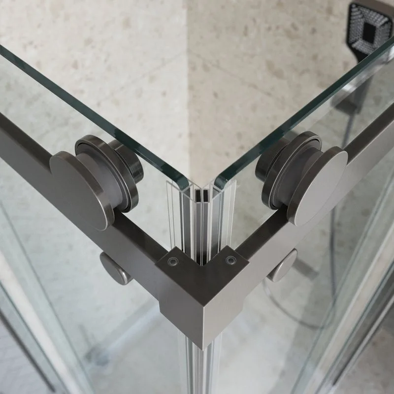 Душевой уголок BelBagno Marino 2 A-2-90-C-GM 90x90, профиль оружейная сталь, стекло прозрачное Sancos — официальный сайт