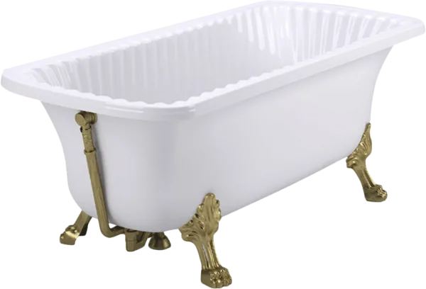 Ванна из искусственного камня Migliore Olivia 24384 175x80 см, левая, отдельностоящая, белая, с деко Sancos — Оригинал