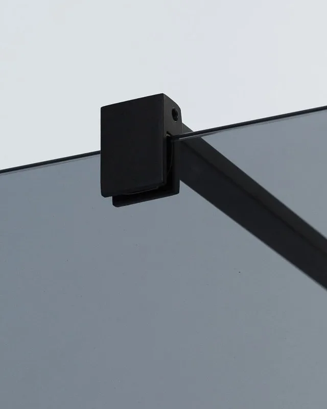 Душевая перегородка Cezares Liberta -L-2-120-120-GR-NERO профиль черный, стекло серое Sancos — официальный сайт