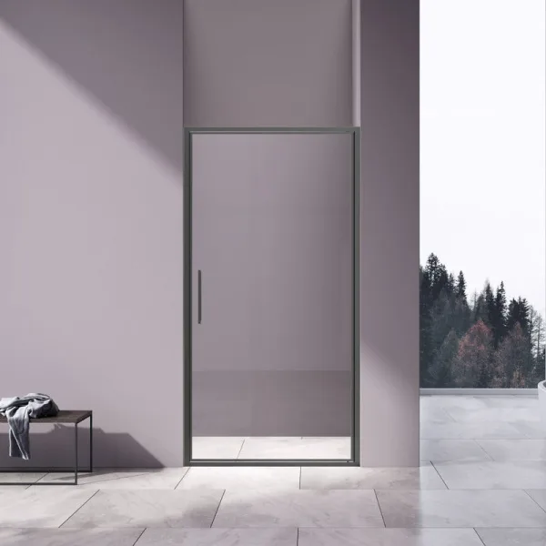 Душевая дверь Vincea Slim 8mm VDP-4SL100CLGM, вороненая сталь, стекло прозрачное Sancos — Оригинал