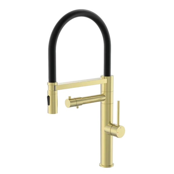 Смеситель для кухни Wonzon & Woghand WW-88458007-BG с гибким изливом, брашированное золото Sancos — Оригинал