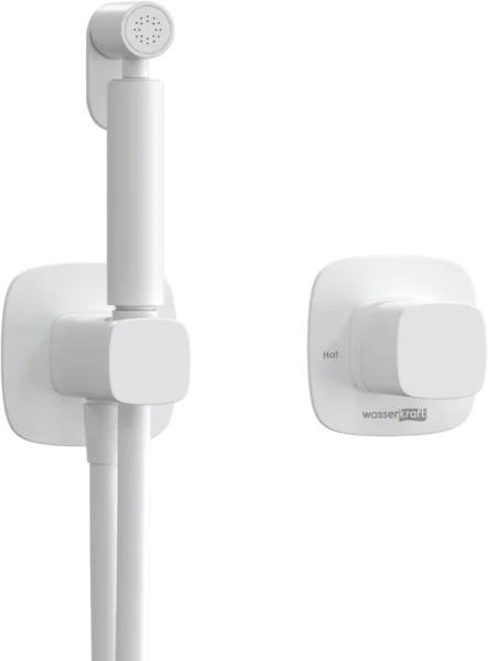 Гигиенический душ Wasserkraft Saale A9551.328.243.232 со смесителем, С ВНУТРЕННЕЙ ЧАСТЬЮ, белый Sancos — Оригинал