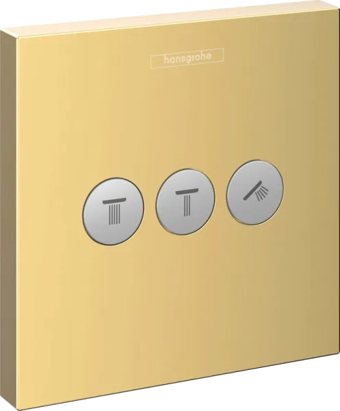 Переключатель потоков Hansgrohe ShowerSelect 15764990 на три потребителя, полированное золото Sancos — Оригинал